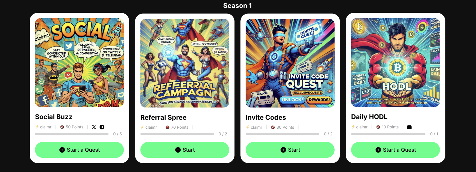 Active quest group example