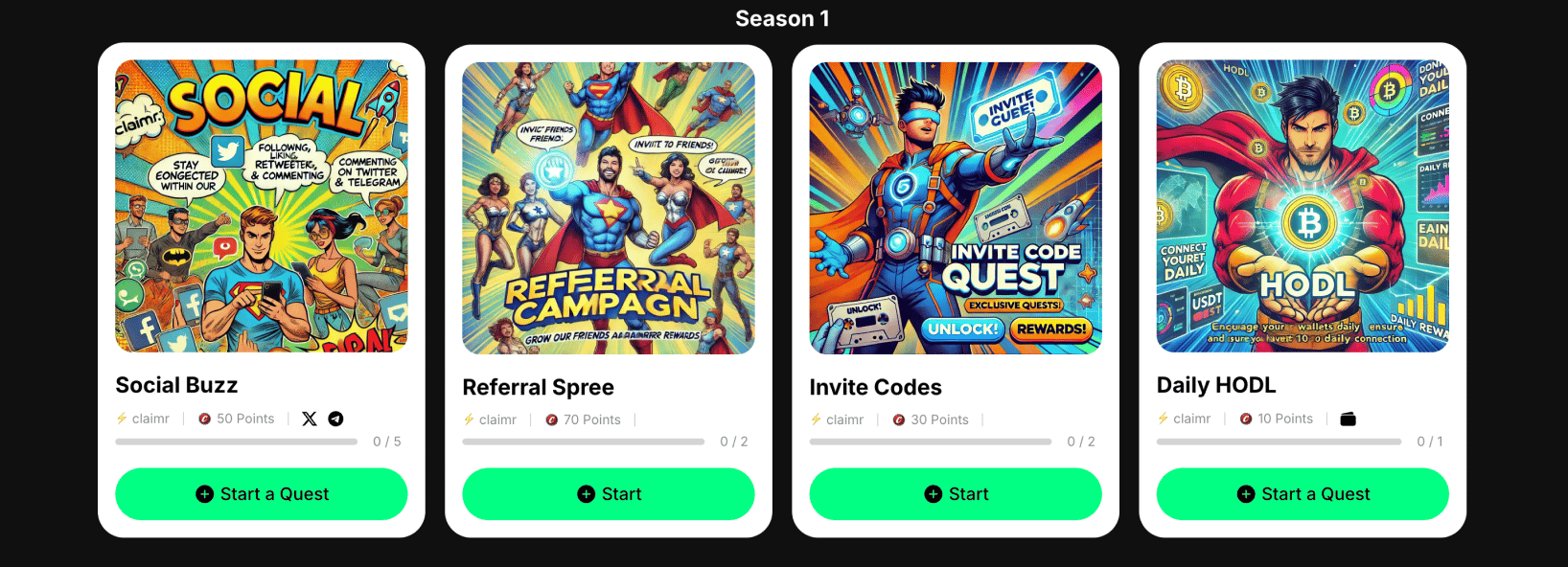 Active quest group example