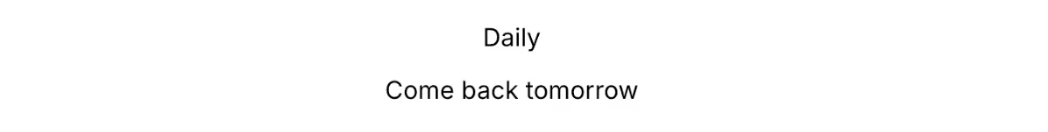 Daily check-in after claiming