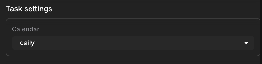 Daily check-in calendar display
