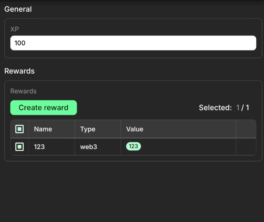 Daily check-in reward settings
