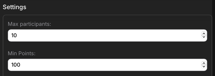 Raffle leaderboard selection