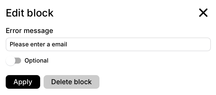 Block settings