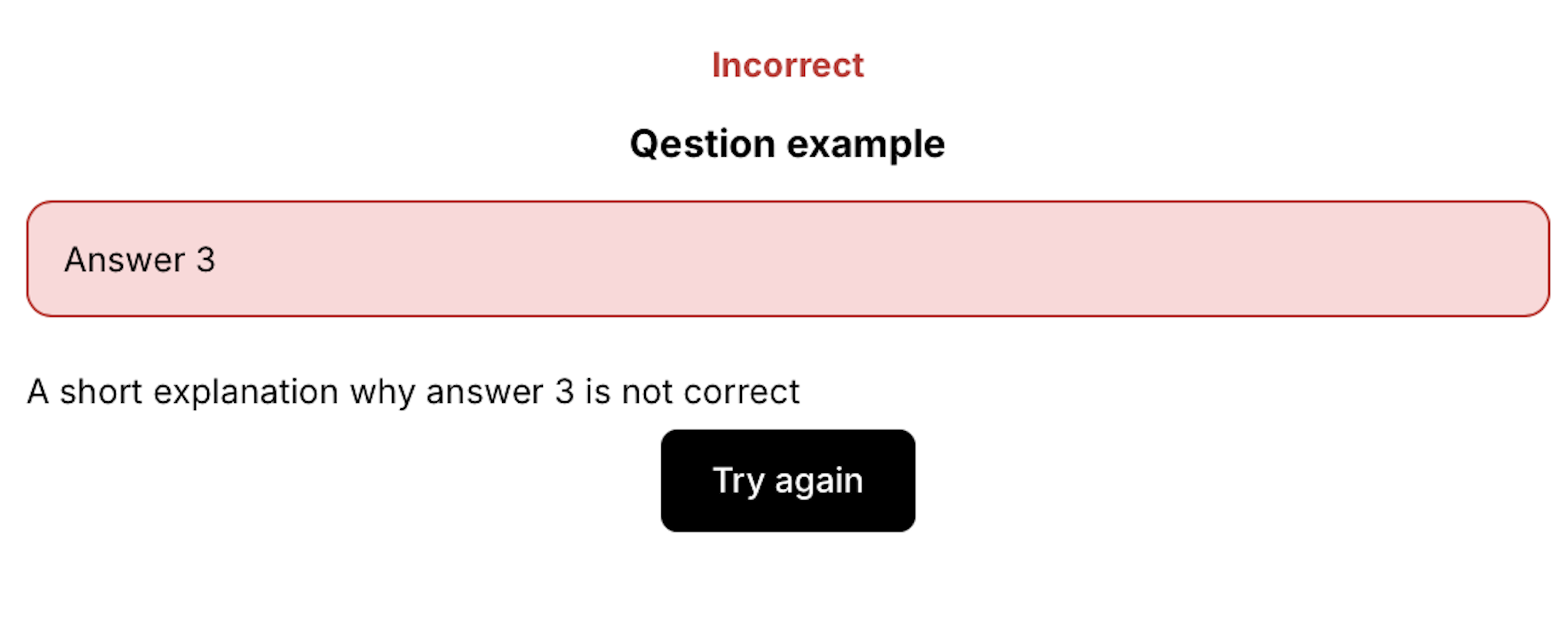 Explanation shown to the user after answering