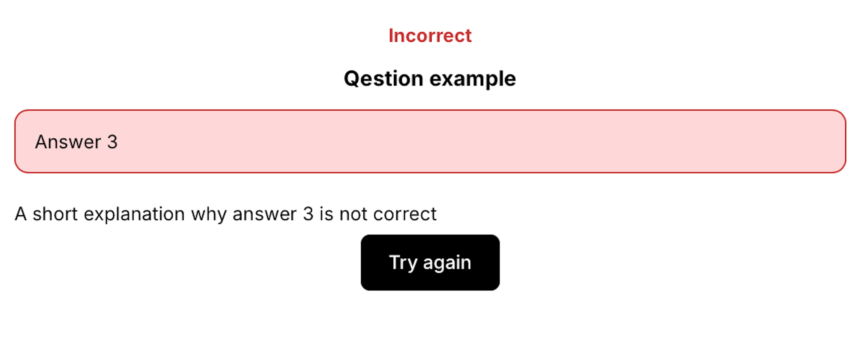 Explanation shown to the user after answering
