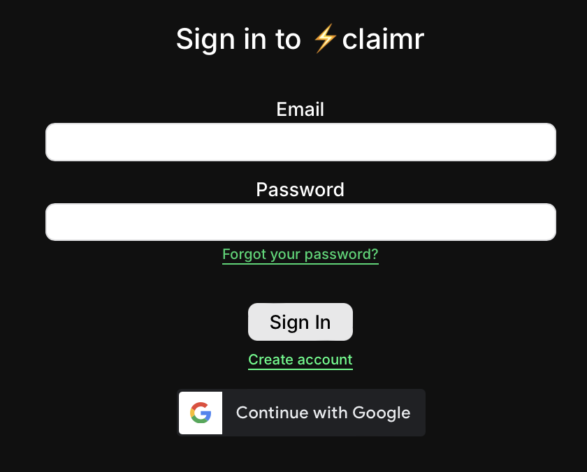 Forgot your password stage
