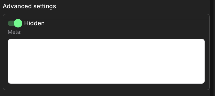 Group advanced settings