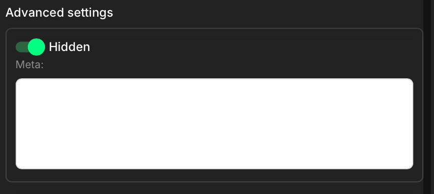 Group advanced settings