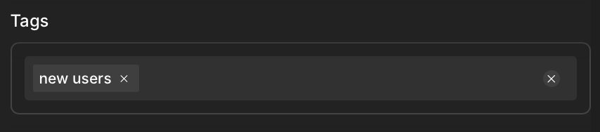 Group tags settings