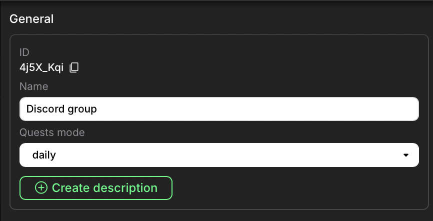 Rename the default group