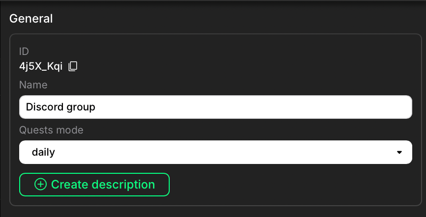 Rename the default group