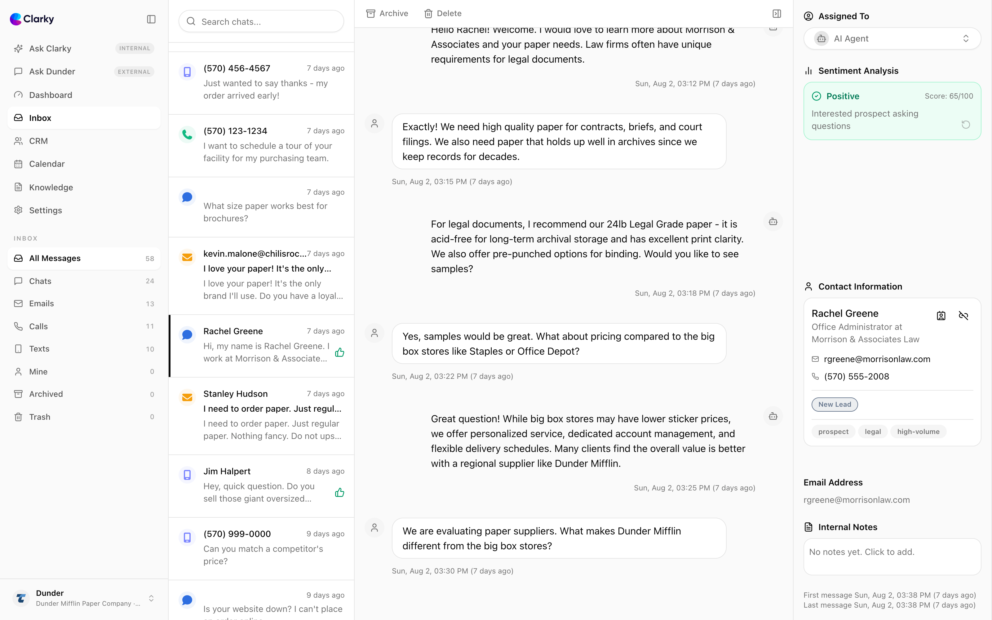Clarky Inbox