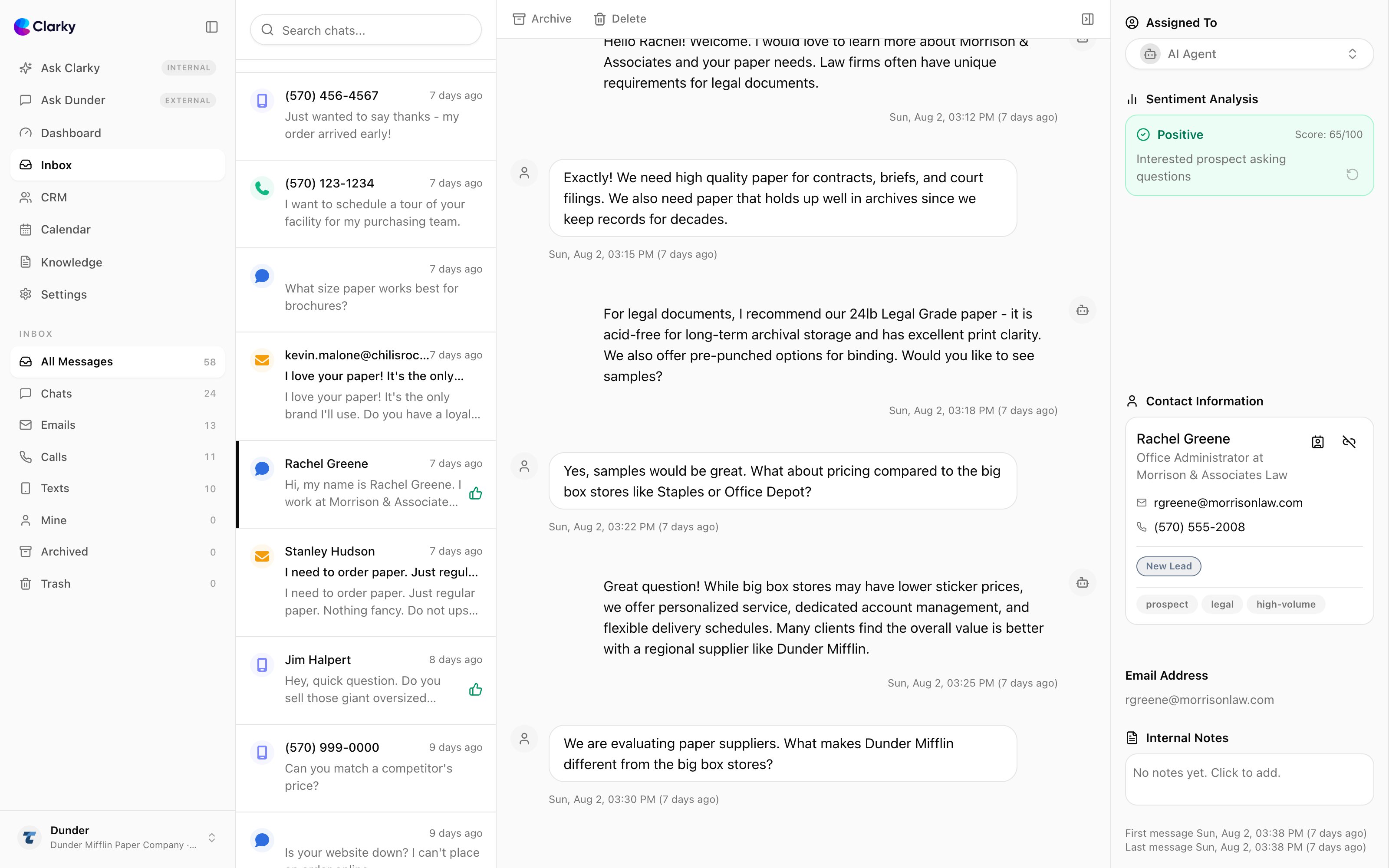 Clarky Inbox