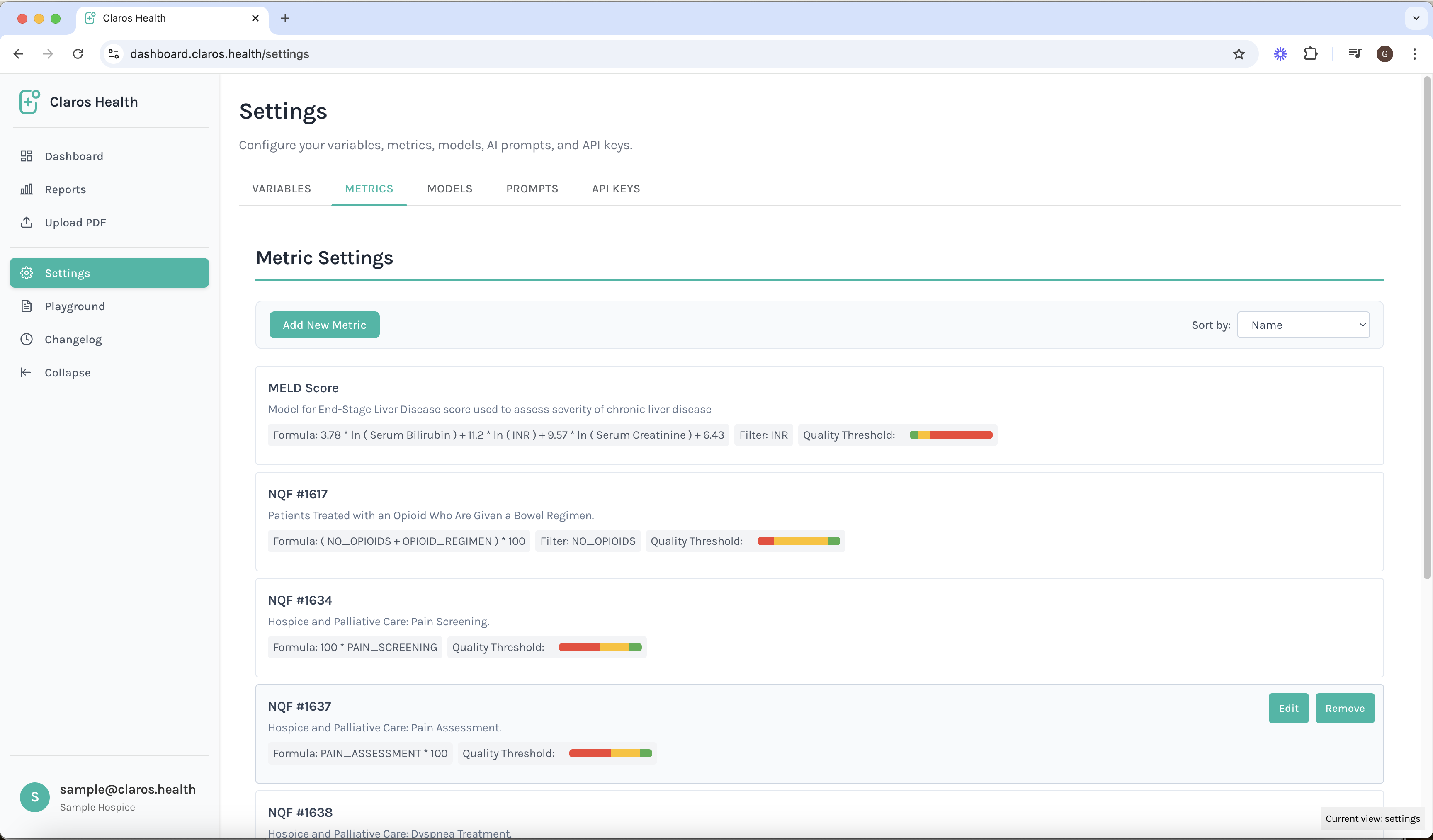 Step 1: Access Metrics