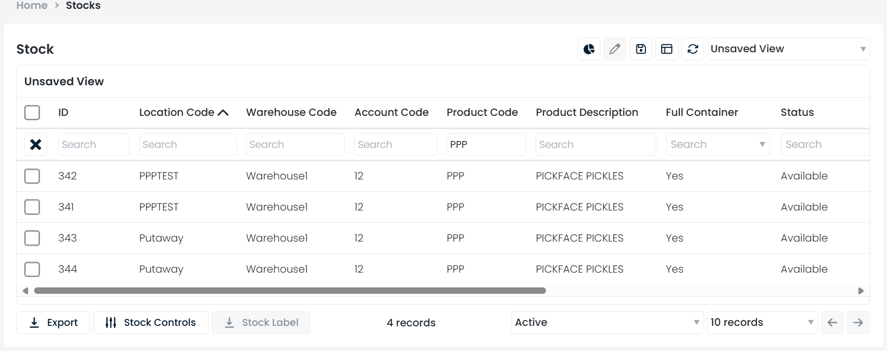 Pick task assigned to pickface location