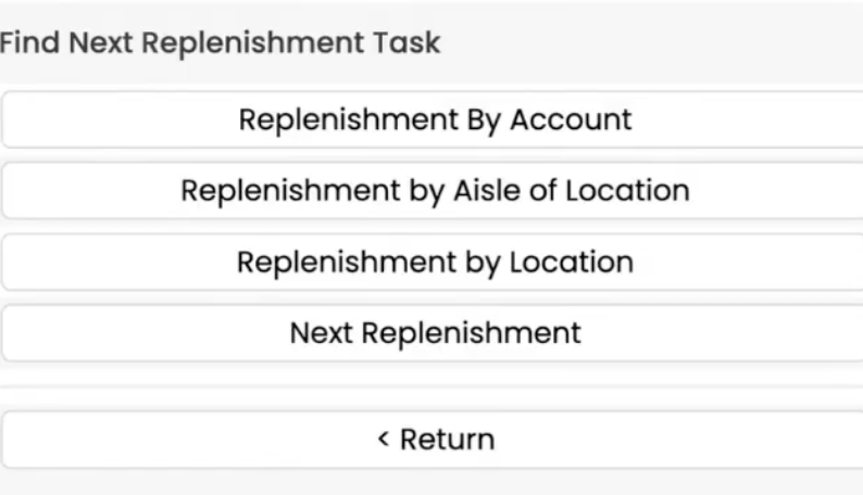 Replenishment then Next Replenishment on the HHD