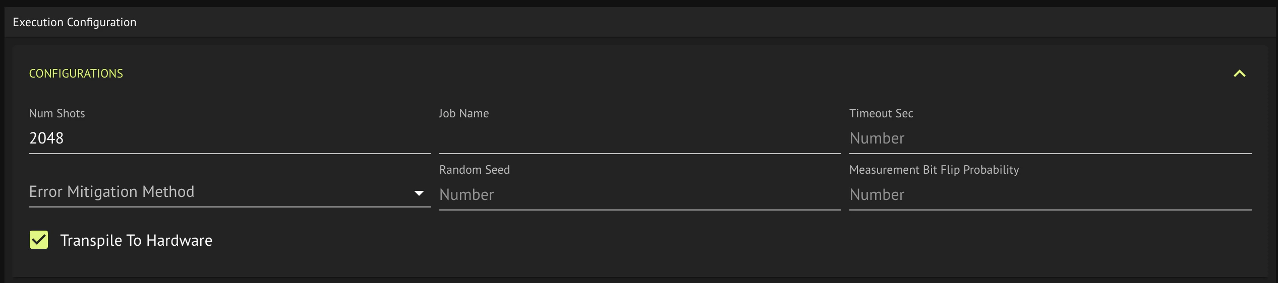 Choose execution preferences
