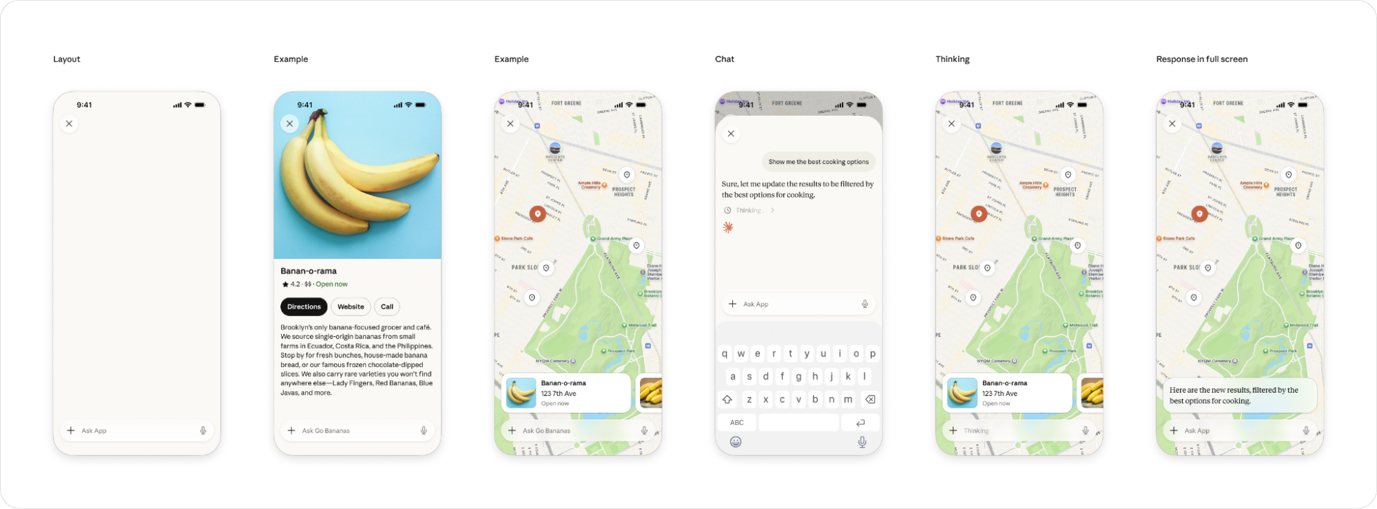 Full screen mobile examples
