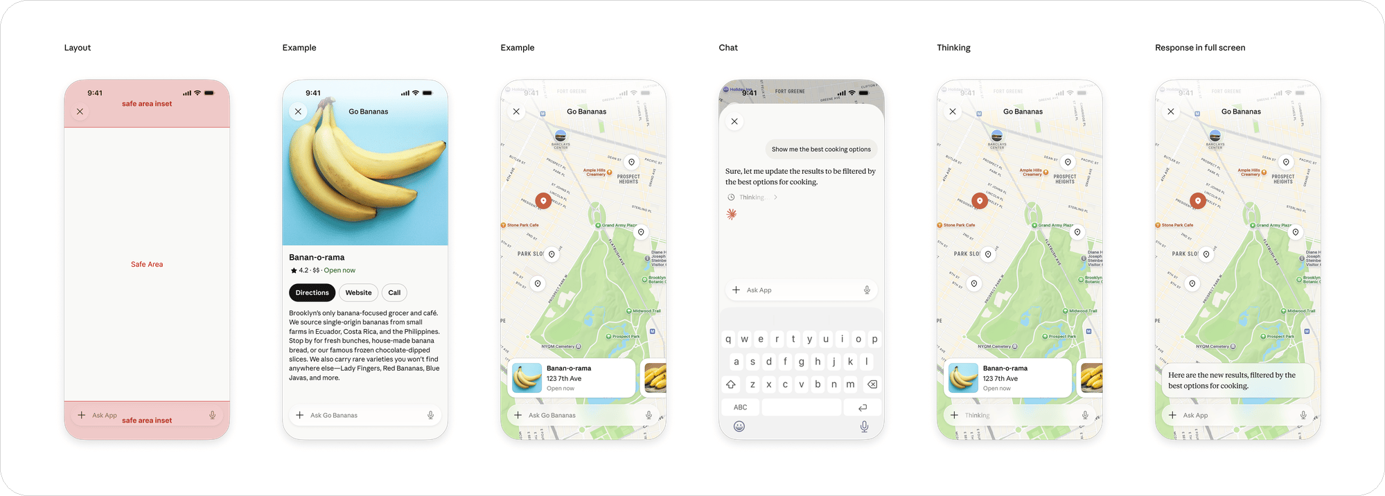 Full screen mobile examples
