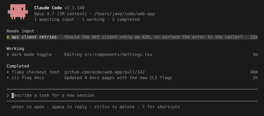 Claude Code Agent Powershell Manage multiple agents with agent view - Claude Code Docs