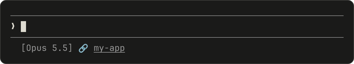 A status line showing a clickable link to a GitHub repository