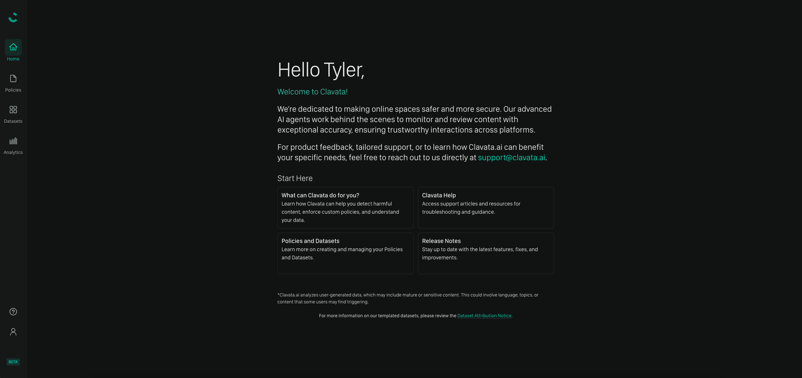 Dashboard - Moonbounce Docs