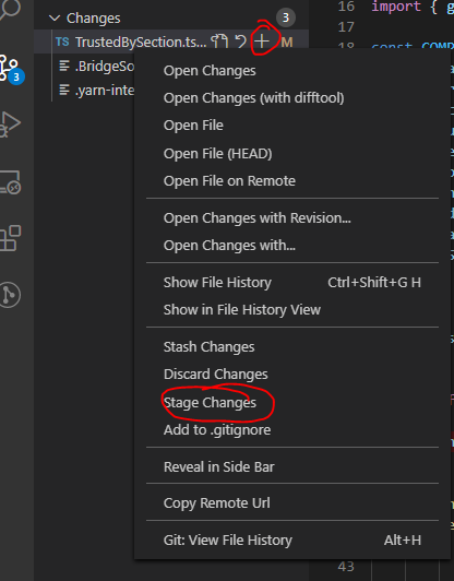 Staging Changes