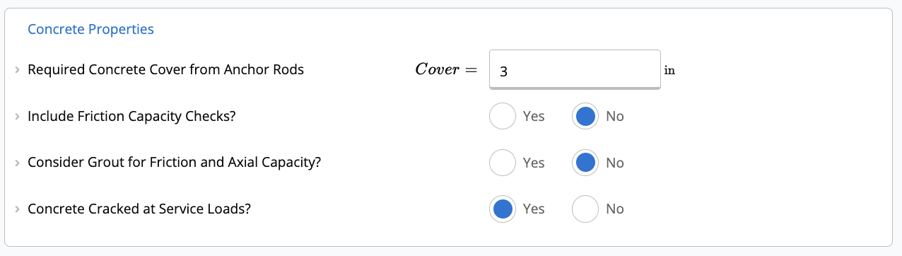 Base Concrete Properties