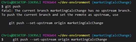 First Push Error