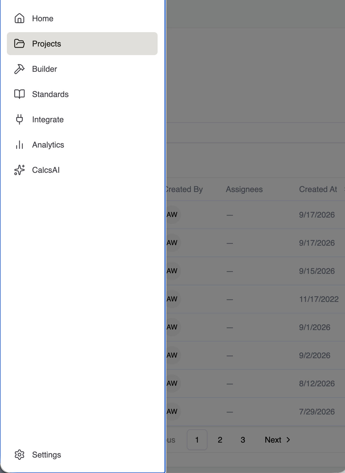 Left Menu Mobile