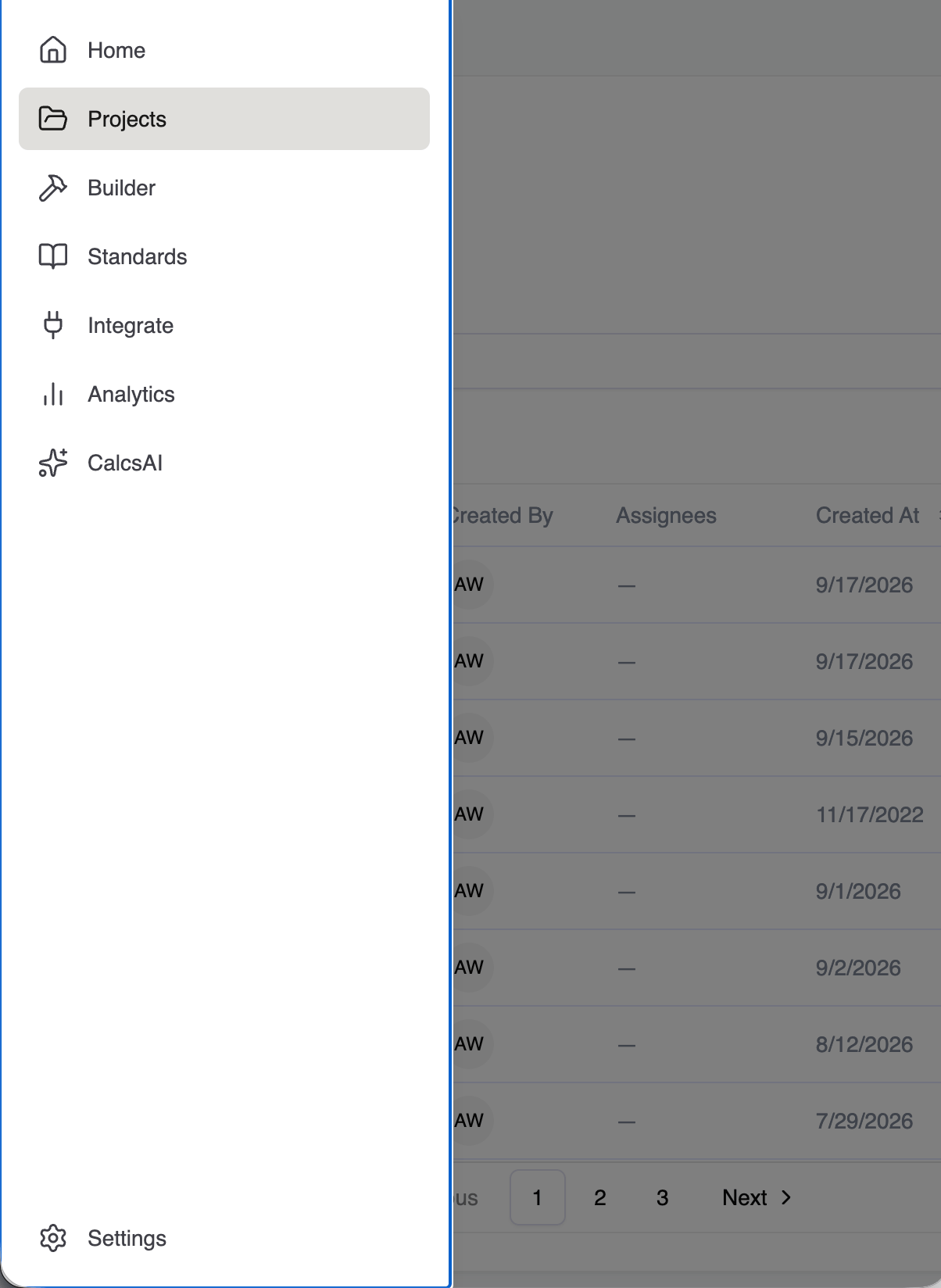 Left Menu Mobile