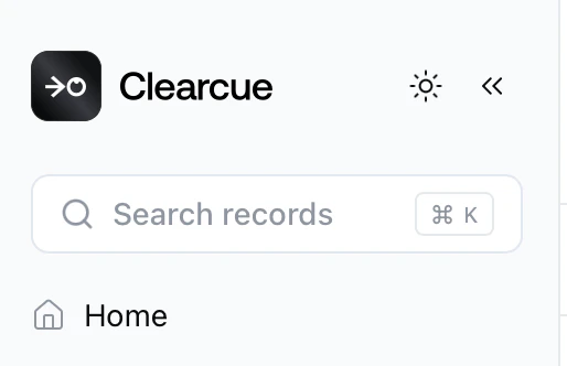 Search records button in the sidebar
