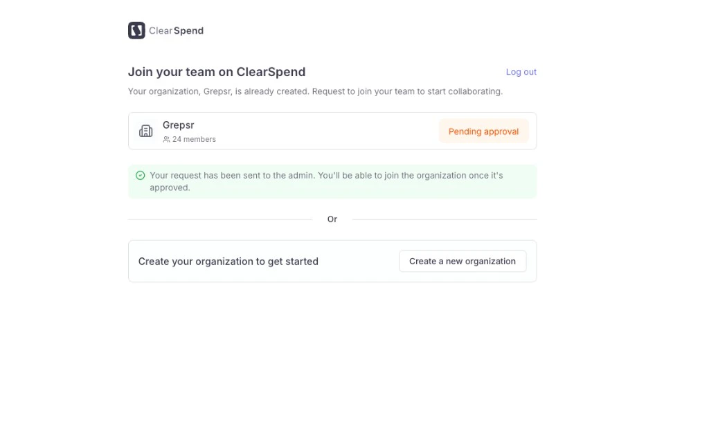 Request to join pending approval state