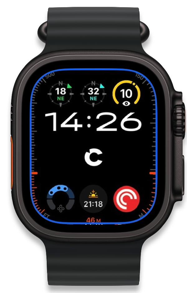 Cleft on Apple Watch Ultra 2