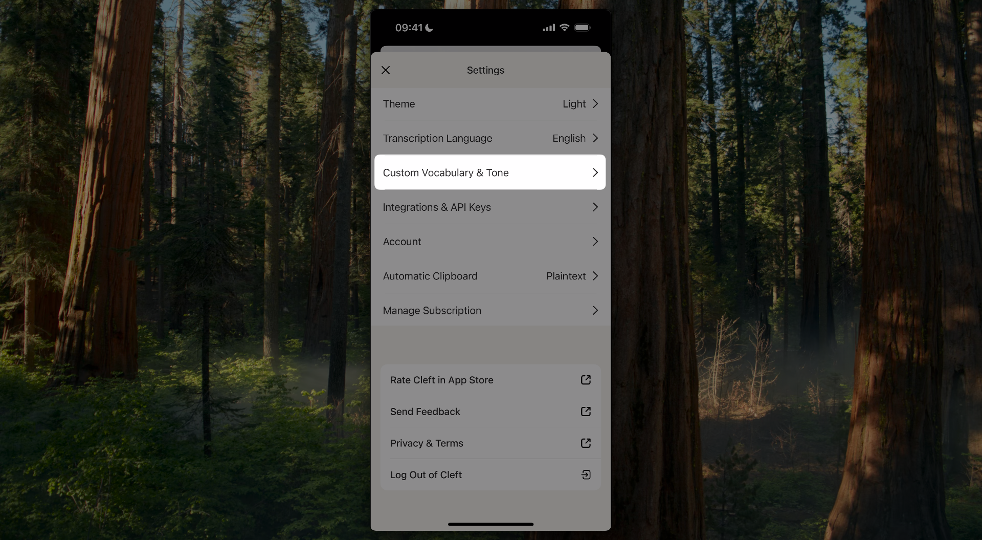 Custom Instructions Screen in Cleft for iOS