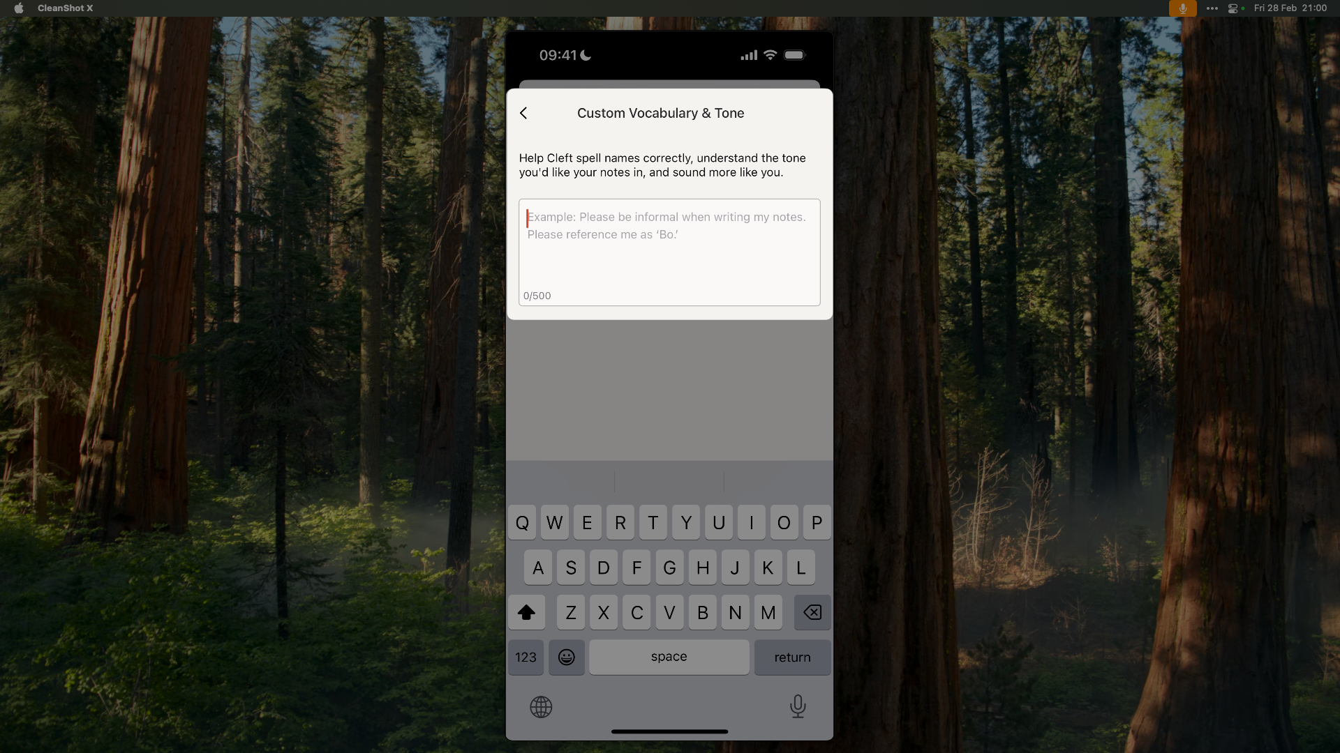 Custom Instructions Blank Template for iOS