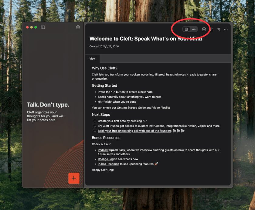 Show Transcript Toggle Button Transcripts - Cleft
