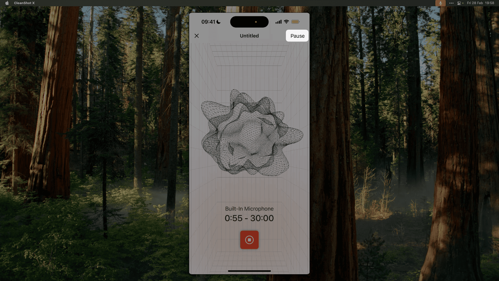 Pause recording on iOS