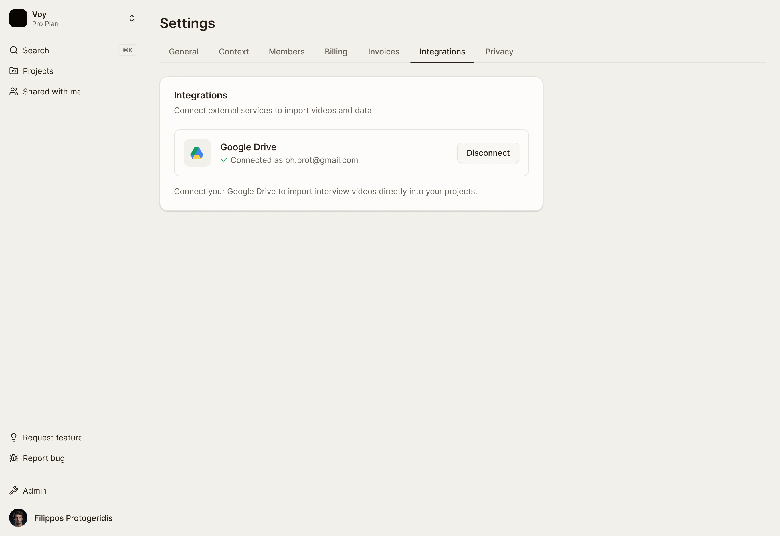 Google Drive Integration - Cleio AI