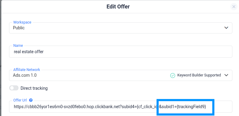 Next, in the offer URL, you need to map the ClickFlare token value to an available affiliate/feed token. In this…