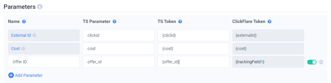 As seen below, information about offers is defined by the offerid traffic source's parameter name and passed in the…