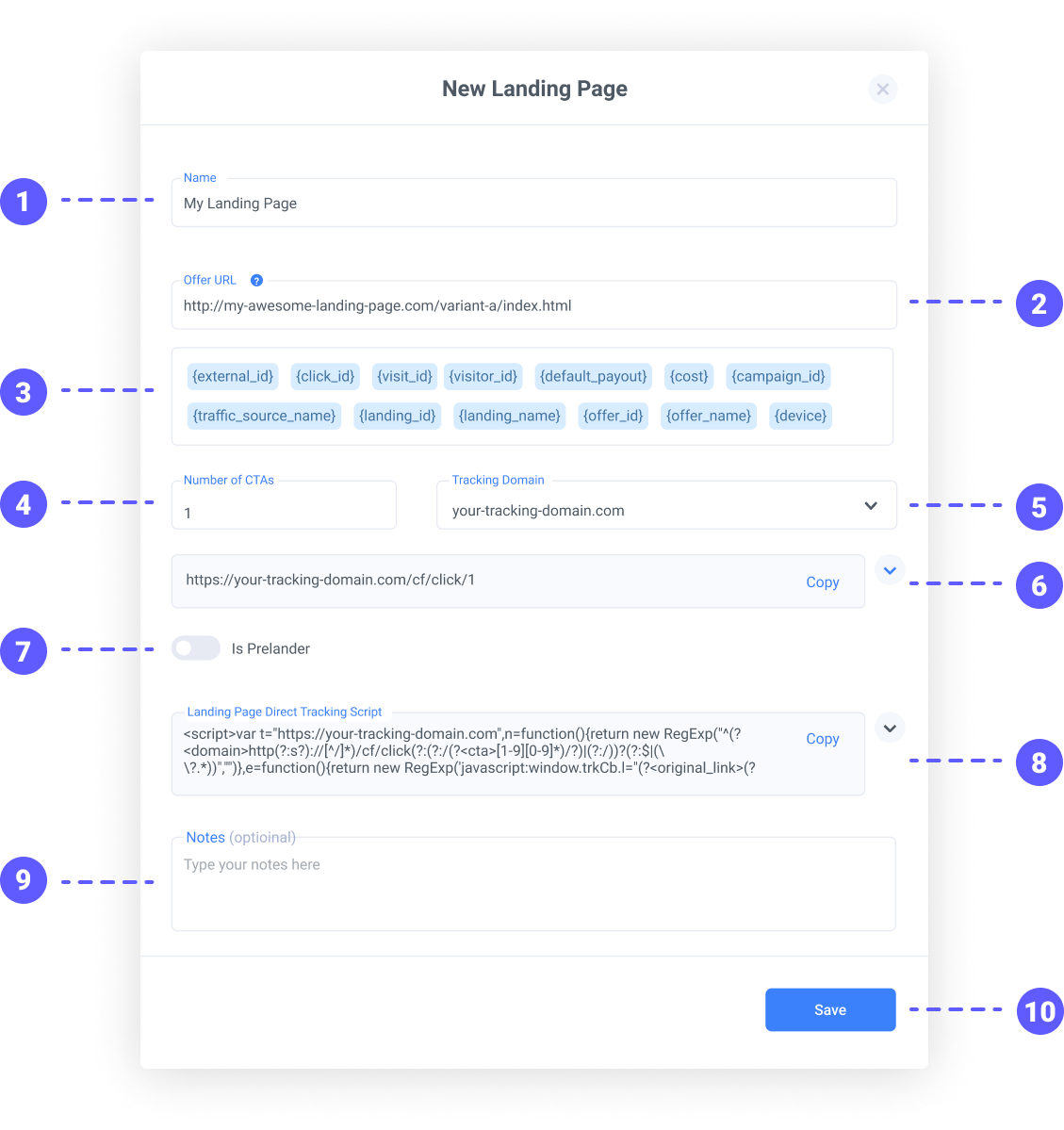 To add a landing page, begin by selecting Landers on the left side panel of your screen, then proceed by clicking the…
