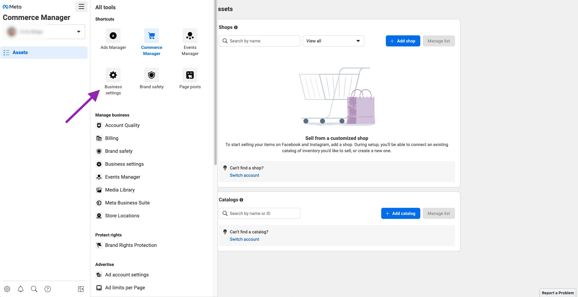 From your FB business account, go to Business Settings
