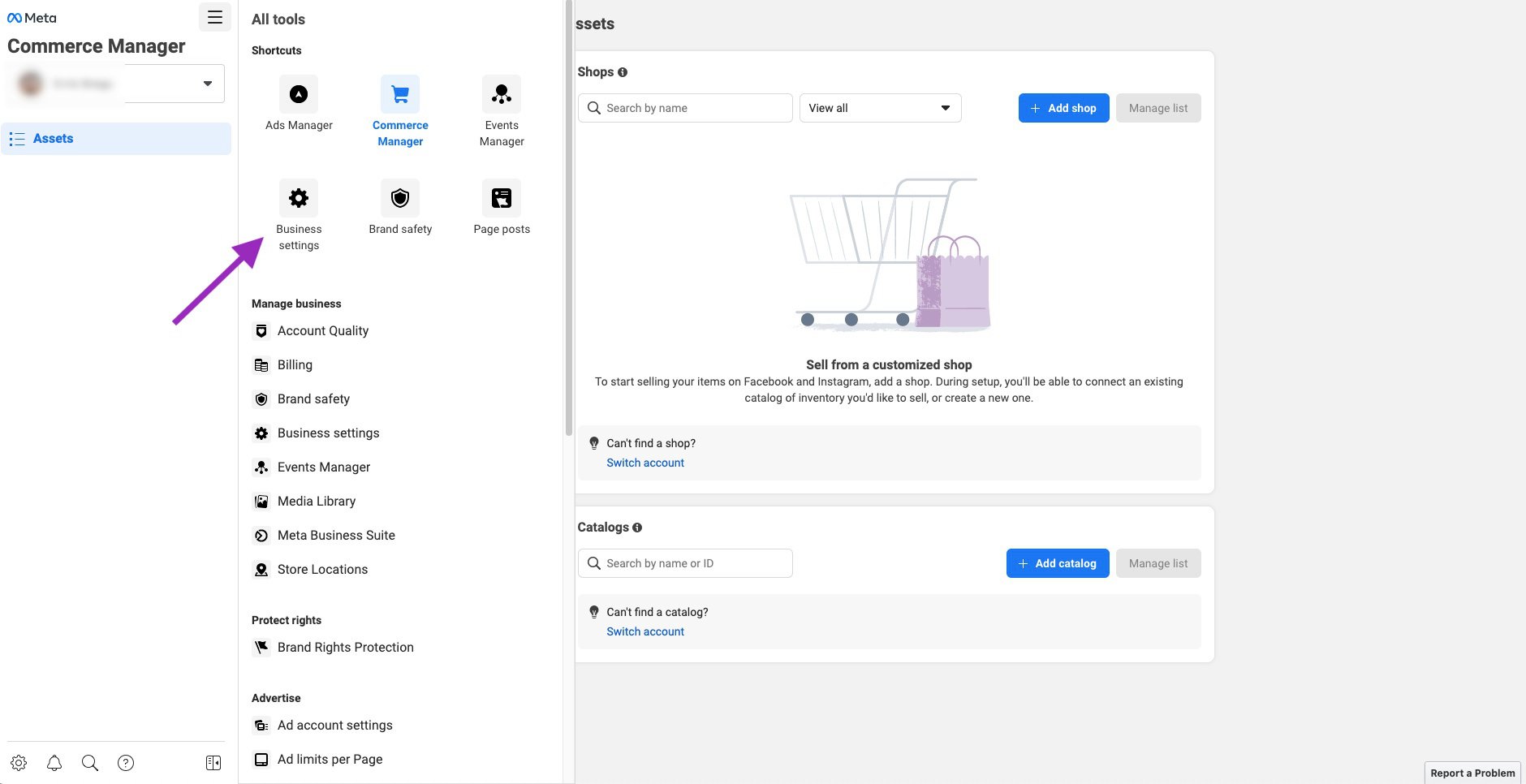 From your FB business account, go to Business Settings