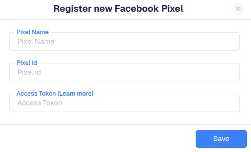 Give your pixel a name and paste the Pixel ID and Access Token you copied earlier
