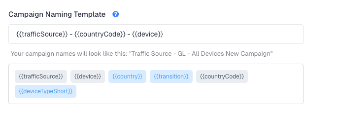trafficSource device country transition countryCode deviceTypeShort