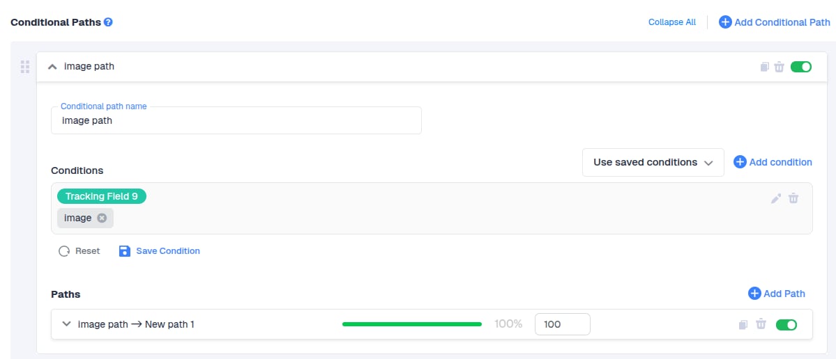 Important: The parameter value in your ad URL must exactly match the one you use in the condition in CF (2)