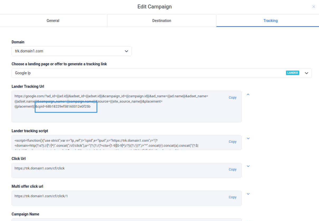 Direct Campaign Tracking