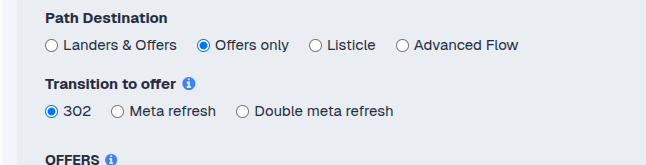 For this setup, select Offers Only. This ensures visitors go directly to one or multiple offers, which you can add…
