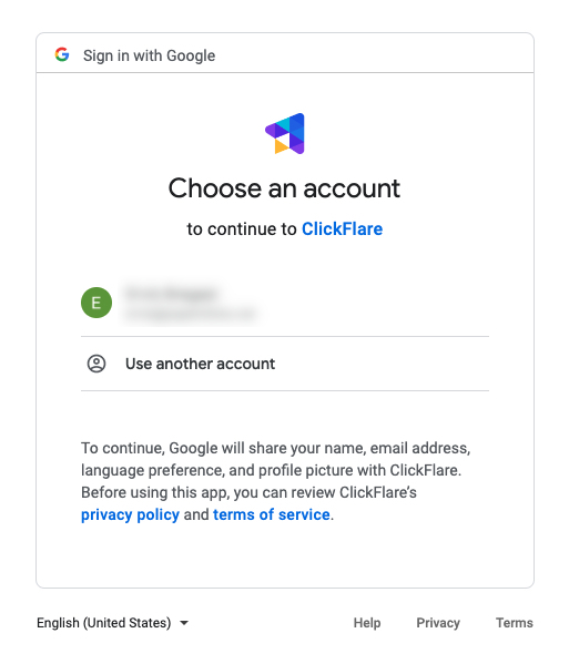 You’ll be redirected to the Google accounts page. Select the email address connected to your Google Ads account